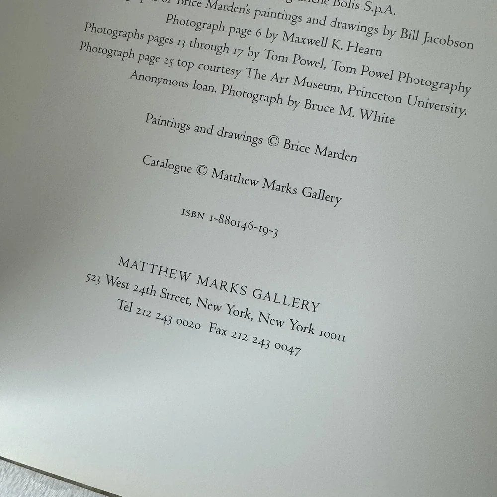 BRICE MARDEN: CHINESE‎ WORK By Jonathan Hay